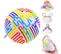 Bambebe Juguete sensorial fidget para niños a partir de 3 años y adultos, pelota de actividad sensorial con 20 cuerdas y bolsa de transporte, para autismo, TDAH, estrés y ansiedad, juguete de viaje