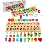 Bambebe Juguetes Montessori Bebes 3 años, Puzzle Juguetes Madera Clasificación Matemática Aprendizaje de Juegos, Juegos Educativos niños 3 años