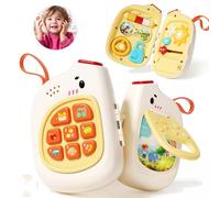 Bambebe Juguetes Moviles para Bebes 6 9 12 Meses, Teléfono Juguete para Niños 1 2 3 Años, Interactivo Juguetes Musical para Niños 1 Año, Montessori Busy Board Juguetes Niños 2 3 años(Versión Inglesa)