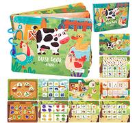 Bambebe Montessori Libro Tranquilo para Niños Pequeños de 2 Años, Paste Book Juguetes Educativos, Infantil Silencioso, Ocupado Reutilizable