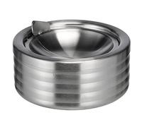 Bambelaa! Cenicero Exterior Cenicero Con Tapa Antiolores Acero Inoxidable Cenicero de Viento Con Tapa Extraíble En Plata