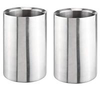 Bambelaa! Champañera (enfriador de botellas Doble pared, acero inoxidable, plata, 2 unidades