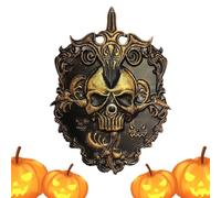 Bambell Di Halloween - Scaring Skull Doorbell, Light and Sound, decoración colgante de decoración encantada para puerta, porche, pared, patio, oficina, apartamento, fiesta, evento para las vacaciones