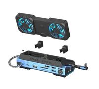 Bamberg Estación de Acoplamiento para Juegos Tipo C 10 en 1 para, Caja de Disco Duro Ally/Switch M.2 PCie Nvme, Concentrador USB C 4K 60 HZ con Ventilador Doble