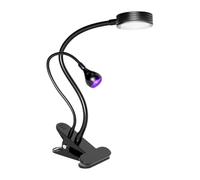 Bamberg Lámpara LED UV Dual de 3 W en una Lámpara Decoración de Uñas, Lámpara de Curado de Esmalte de Gel UV con Brillo Ajustable, Lámpara Portátil