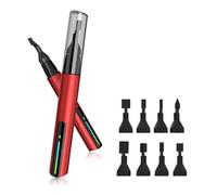 Bamberg Lijadora, Mini Lijadora, Pluma de Lijado Eléctrica con Carga USB con Cabezal de Lijado de 8 Piezas y Papel de Lija Autoadhesivo