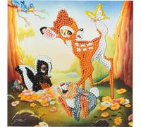 Bambi and Friends 18x18cm Crystal Art Card NUEVO