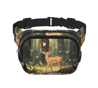 Bambi - Riñonera de moda con patrón de moda, unisex, bolsa de mensajero deportiva de viaje