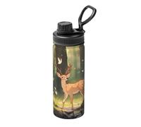 Bambi - Termo de acero inoxidable, adecuado para ciclismo, gimnasio, baloncesto, viajes, termo de 510.3 g, termo para deportes al aire libre