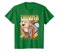 Bambi Thumper Montage Camiseta, Niños, Verde Kelly, 4 años