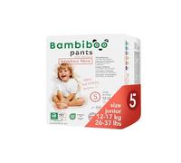 Bambiboo Pañales de Bambú - Pañales para Bebés - Protección de la Piel - Alta Absorción - Talla 5 (junior), 15 unidades