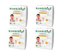 Bambiboo Set 4 x 18 Pañales de Bambú - Pañales para Bebés Respetuosos con la Piel - Protección de la Piel - Alta Absorción - Talla 4 (maxi), 72 unidades