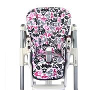 Bambini Mundo Asiento Almohada Funda De Repuesto Para Peg Perego prima Pappa Diner * Blanco pinkte Multicolor Animales * Nuevo