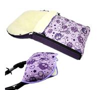 Bambini Mundo nevera Oferta Muff + Saco de invierno 108 cm - de lana de cordero para cochecito, Buggy, rueda colgante, trineo - Búho Eule $6