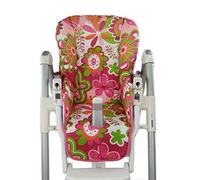 BambiniWelt - Funda de asiento de repuesto para Peg Perego Prima Pappa Diner, tamaño grande, color naranja y verde flores