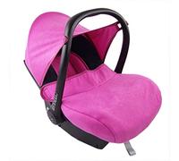 Bambiniwelt - Funda de repuesto compatible con Maxi-Cosi CabrioFix para portabebés, 7 piezas, juego completo (negro y rosa)