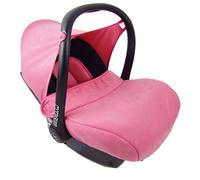 Bambiniwelt - Funda de repuesto compatible con Maxi-Cosi CabrioFix para portabebés, 7 piezas, juego completo (negro y rosa)