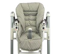 Bambiniwelt - Funda de repuesto para asiento compatible con Peg Perego Prima Pappa-Diner (estrellas beige)