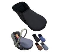 BambiniWelt Saco de invierno para capazo - Compatible con Maxi Cosi Grupo 0+ - Forro polar térmico lavable - Caliente, suave y apto para arnés de 3 puntos, color negro