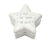 Bambino By Juliana Caja de recuerdos preciosos con texto en inglés "My 1st Tooth Curl". Regalo para celebrar a los niños recién nacidos, la familia y el amor.