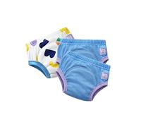 Bambino Mio Braguitas de entrenamiento, paquete de 3 (3-4 años - Azul Pop) Reutilizables para bebés y niños pequeños, niños y niñas
