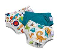 Bambino Mio calzoncillos de aprendizaje reutilizables para bebé y niño pequeño, pack de 3, 2-3 años, Dinosaurios Espaciales - niños y niñas, ropa interior lavable, marca británica