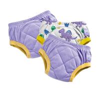 Bambino Mio calzoncillos de aprendizaje reutilizables para bebé y niño pequeño, pack de 3, 2-3 años, Dinosaurio morado - niños y niñas, ropa interior lavable, marca británica