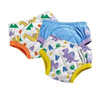 Bambino Mio Calzoncillos de Aprendizaje Reutilizables para bebé y niño pequeño, Pack de 3, 3-4 años, Dinos Valientes, niños y niñas, Ropa Interior para Dejar el pañal