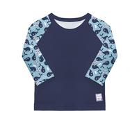 Bambino Mio, Camiseta de baño de Manga Larga con protección Solar UPF 40+ (0-6 Meses) Ballena Azul - para bebés y niños pequeños