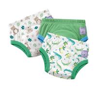 Bambino Mio, pack de 3 calzones de entrenamiento reutilizables (18-24 meses) SELVA VERDE - ropa interior para dejar el pañal, pantalones papa niños y niñas, niños pequeños