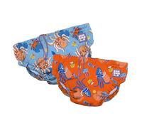 Bambino Mio pañal bañador reutilizable, pack de 2 - Burbujas, 6-12 meses, cómodo, ligero y estiloso, para bebés y niños