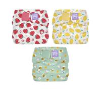 Bambino Mio Paquetes de 3 pañales reutilizables Miosolo Classic (VIDA DE INSECTOS) - pañales de tela «todo en uno», pañales lavables de talla única, resistentes a las fugas y absorbentes