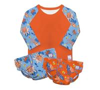 Bambino Mio, revolucionario juego de natación reutilizable, 2 pañales de natación y camiseta de erupción, para bebés y niños pequeños, protección solar UPF40+