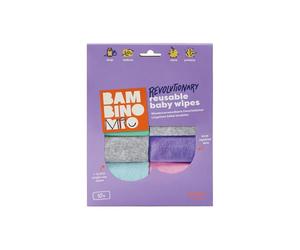 Bambino Mio Toallitas Bebé Reutilizables Secas, Pack 10 - nubes | Toallitas reutilizables para bebé, suaves y prácticas. Pack 10, ideales para cambios diarios en casa o de viaje.