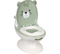 Bambisol - Maceta Educativa Bebé, Mini Inodoro con Caza de Agua Sonora, Cuenco Desmontable, Protección Antiproyección, Compartimento Toallitas - A partir de 12 meses (20 kg máx.)