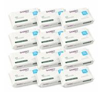 Bambo Nature Aqua Toallitas Húmedas Bebé 99% Agua - Pack 12×60 Toallitas, Sin Perfume ni Colorantes, 100% Viscosa, Para Piel Sensible y Recién Nacidos
