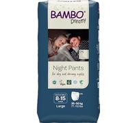 Bambo Nature Dreamy Night Pants - Pañales (niños de 8 a 15 años, 35 a 50 kg), 10 unidades, pañales ecológicos que mantienen las camas secas toda la noche, pañales de entrenamiento para dominadas