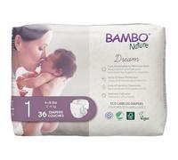 Bambo Nature Pañales de bebé ecológicos de primera calidad, tamaño 1 (4-10 libras), 36 unidades