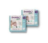 Bambo Nature Pañales para bebé, tamaño 1 juego de 2