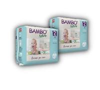 Bambo Nature - Pañales para bebé, tamaño 2, lote de 2