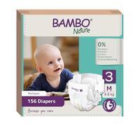 Bambo Nature Pañales Talla 3 - 4 a 8kg (Pack 3×52 Un)