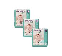 Bambo Nature Pañales unisex prémium ecológicos con indicador de humedad, tamaño M, 28 piezas, paquete de 3