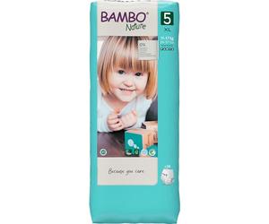 Bambo Nature Premium Eco Nappy Pull-Up Pants Junior Size 5 (27-40lb/12-18kg) Tall Pack de 38