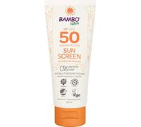 Bambo Nature Sollotion SPF 50 - Protección Solar Natural para Toda la Familia - Sin Perfume, Sin Colorantes, Reef Safe, Dermatológicamente Probado, Resistente al Agua - 100 ml