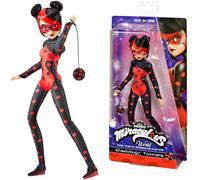 Bandai - Miraculous - Muñeca articulada Shadybug - Versión Alternativa Ladybug Dibujos Animados Miraculous World Paris - Licencia Oficial - Muñeca maniquí de 26 cm - Juguete Infantil de 4 años y +