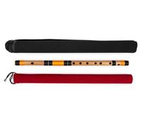 Bamboo Bansuri C Sharp - Octava media para diestros (18 pulgadas) con tapa dura y aceite mineral