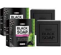 Bamboo Charcoal Facial Soap For Blackhead Removal Body Face Skin Deep Cleaning,Effectively Improve Clogged Pores,Soothing Skin (2pcs)