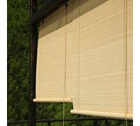Bamboo Roller Blind,Natural Wood Window Shades Blinds,Light-Transmissive,Non-Transparent,Bamboo Home Window Shade Drape Curtain,for Window/Door/Kitchen,Customizable (W115xH240cm/45x95in)