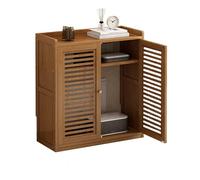Bamboo RouterCabinet - Estantes ajustables con puerta magnética, diseño resistente, fácil montaje, perfecto para la oficina en casa y gestión de cables