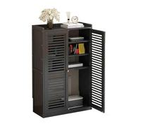 Bamboo RouterCabinet - Estantes ajustables magnéticos para puerta gruesa perfecta para la oficina en casa y gestión de cables, fácil montaje necesario